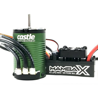 Castle motor 1410 3800 ot/V senzored 3.17 mm s reg. Mamba X