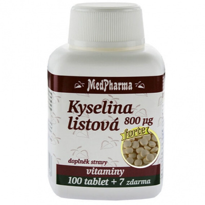 MedPharma Kyselina listová forte 800mcg - 107 tablet