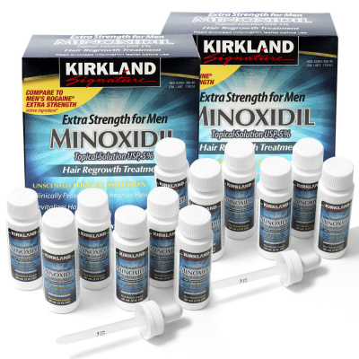 Minoxidil 5% (Rogaine, Regaine, Neocapil, Belohair) 2x60ml - Nové účinnější složení pro růst nových, silných vlasů. Nejvýhodnější ceny na trhu. Přímo od výrobce z USA. Doprava ZDARMA + dárek