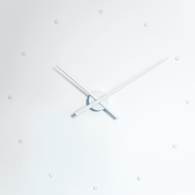 Nomon Designové nástěnné hodiny NOMON OJ bílé 80cm