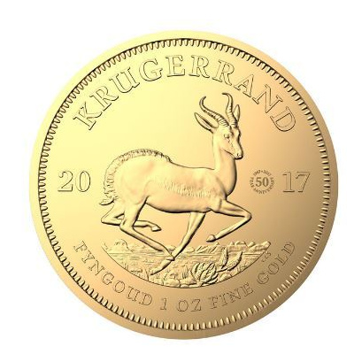 Rand Refinery South African Mint 1 oz zlatá mince Krugerrand 2017 - 50. výročí - Rand Rafinerie South African Mint