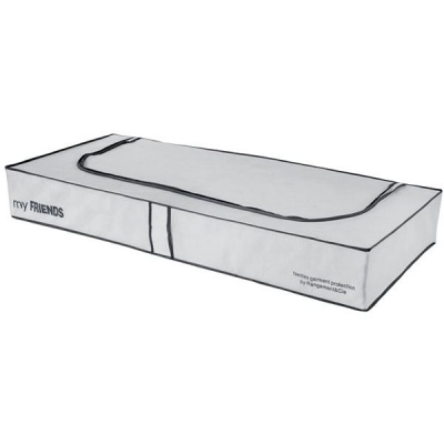 Compactor nízký textilní úložný box "My Friends" 108 x 45 x15 cm, šedo-bílý