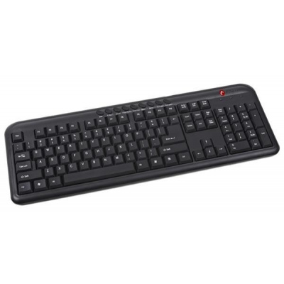 C-TECH klávesnice KB-M-102 USB, multimediální, slim, black, CZ/SK (KB-102M-U-BL)