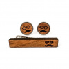 Dřevěný set - spona na kravatu a manžetové knoflíčky Wood Gentleman