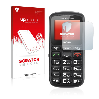 Čirá ochranná fólie upscreen® Scratch Shield pro Brondi Amico Sicuro (Ochranná fólie na displej pro Brondi Amico Sicuro)