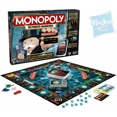 HASBRO Hra Monopoly elektronické bankovnictví s platební kartou e-banking