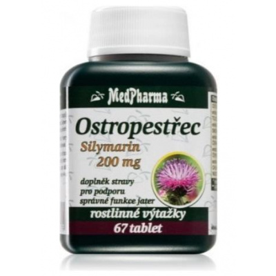 MedPharma Ostropestřec (Silymarin 200mg) 67 tablet