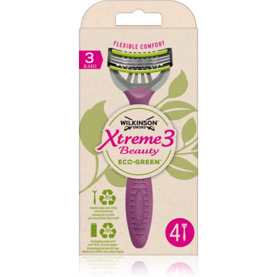 Wilkinson Sword Xtreme 3 Beauty Eco Green jednorázový holicí strojek 4 ks