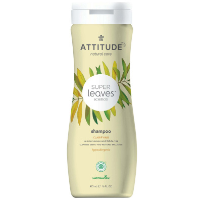 ATTITUDE Přírodní šampon s detoxikačním účinkem : 473 ml : rozjasňující pro normální a mastné vlasy : Super leaves™
