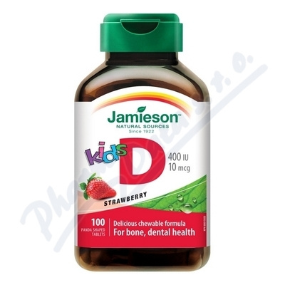 Jamieson Vitamín D3 Kids Jahoda 100 tablet