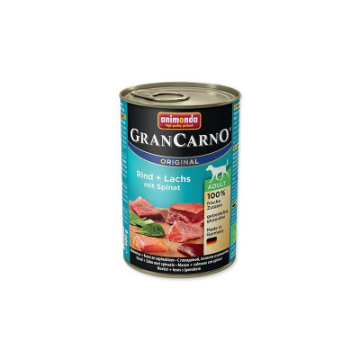 Konzerva ANIMONDA Gran Carno hovězí + losos + špenát 400g