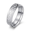 OPR0087 Dámský ocelový prsten, šíře 6 mm - 55 | 55 | 55