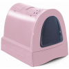 Argi IMAC Krytý kočičí záchod s výsuvnou zásuvkou pro stelivo růžová- 40x56x42,5 cm - Růžová