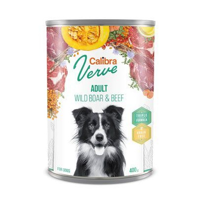 Calibra Dog Verve konz.GF Adult Wild Boar&Beef 400g