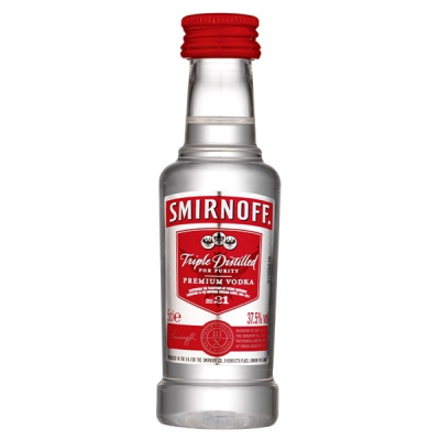 Vodka Smirnoff Red 0,05l 40% Mini (holá láhev)