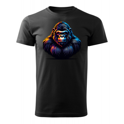 Pánské Tričko - Opice Barva: Černá, Velikost: XL
