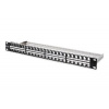 Digitus Modular Patch Panel, stíněný 48 portů, štítkové pole, 1U, montáž do stojanu, barva černá RAL 9005 (DN-91424)