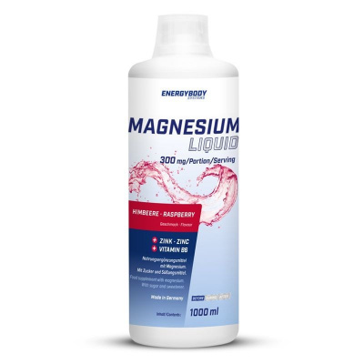 EnergyBody Magnesium Liquid 1000ml Příchuť: malina