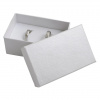 Dárková krabička na snubní prsteny - bílá - 83 x 51 x 35 mm