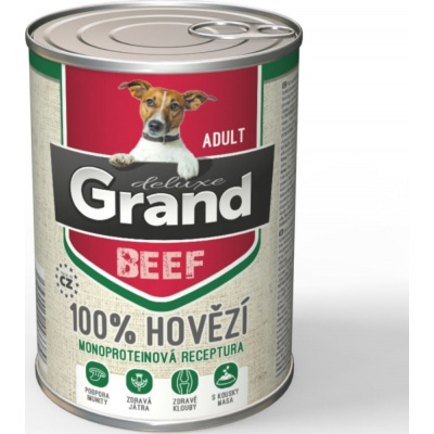 Grand deluxe 100% HOVĚZÍ ADULT konzerva pro psy hmotnost: 400 g