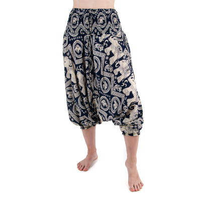 Kalhoty turecké dámské Elephants 02 Barva: Modrá tmavá, Velikost: 3XL, Specifikace: bavlna