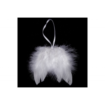 Andělská křídla z peří barva bílá baleno 12 ks v polybag Cena za 1 ks AK6112-WH