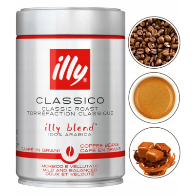 Zrnková káva Arabica Illy Espresso Classico 250 g