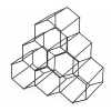 Stojan na víno Compactor Hexagon pro 6 lahví,matná ocel,28x28x14,5 cm (RAN8663)