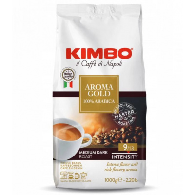 Kimbo Aroma Gold 100% Arabica - káva zrnková 1 kg