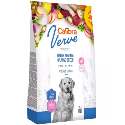 Calibra Verve Calibra Dog Verve GF Senior M&L Chicken&Duck 12kg