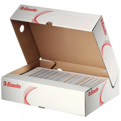 Archivační krabice Esselte - 33,0 x 8,0 x 26,0 cm, horizontální, bílá
