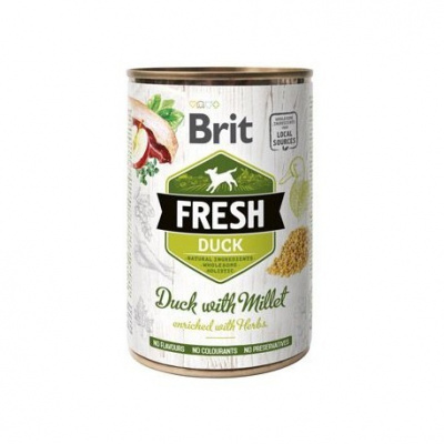Brit Dog Fresh konz Duck with Millet 400g Brit 98828id + 4+1 zdarma (do vyprodání)