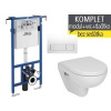 Závěsný WC komplet T-12 JIKA do bytových jader + Lyra plus compact klozet závěsný 49 cm, T-12 JLC, JIKA