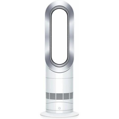 Dyson Hot+Cool AM09 ventilátor, podlahový, 2000 W, displej, bezvrtulový, dálkové ovládání, bílá a šedá