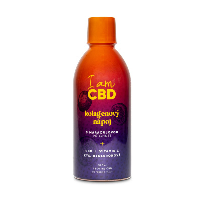 I am CBD Kolagenový nápoj s CBD, vitamínem C a kys. hyaluronovou 500ml