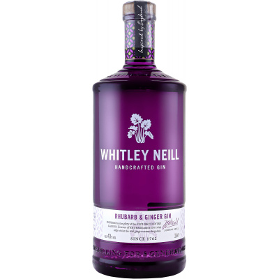 Whitley Neill Rhubarb & Ginger Gin 43% 0,7l (holá láhev)