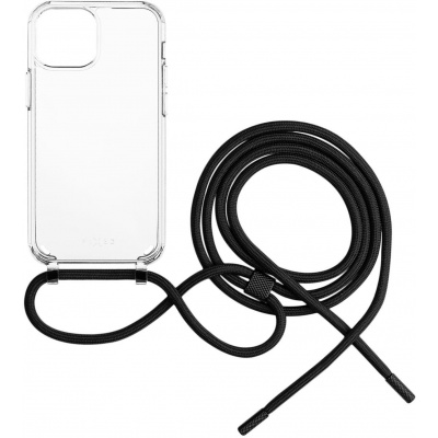 Kryt na mobil FIXED Pure Neck s černou šňůrkou na krk pro Apple iPhone 13 mini (FIXPUN-724-BK)
