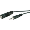 Roline 11.09.4353 jack audio kabel [1x jack zástrčka 3,5 mm - 1x jack zásuvka 3,5 mm] 3.00 m černá stíněný