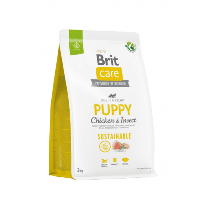 BRIT CARE DOG SUSTAINABLE PUPPY CHICKEN & INSECT 3kg