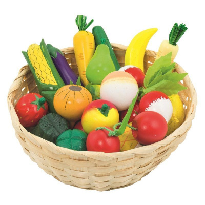 Goki krámek ovoce a zelenina v košíku 23 ks