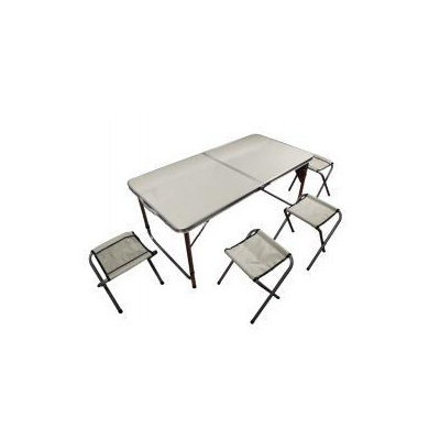Kempingový set, stůl a 4 židle, 120 x 60 cm Rojaplast R84923