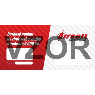 Airsoft-online.cz Dárkový poukaz v hodnotě 5000Kč, Airsoft-online