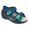 Sandálky Befado Sunny 065P131 065X131 modrozelené s tečkami s koženou stélkou velikost: 22