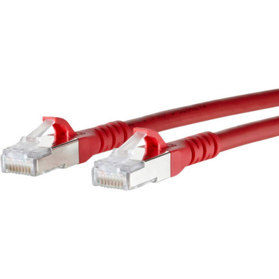 Metz Connect 1308457066-E RJ45 síťové kabely, propojovací kabely CAT 6A S/FTP 7.00 m červená s ochranou 1 ks