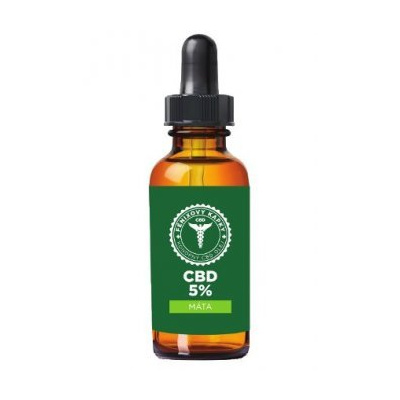 Fénixovy kapky, CBD olej 5% 10ml, aroma máta