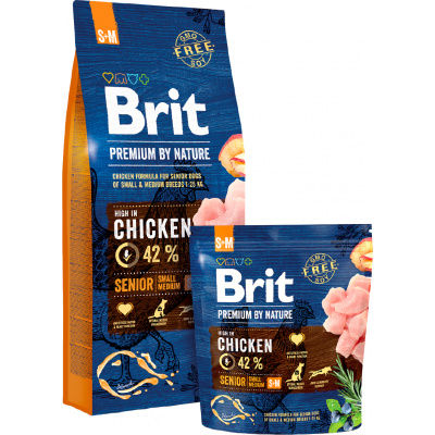 Brit Premium Dog by Nature Senior S+M Hmotnost: 15 kg