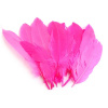 Husí peří délka 15-21 cm balení 5 kusů - 17 růžová ostrá sv. neon