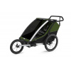 Thule Chariot Cab 2 Cypress Green + bike set + kočárkový set + běžecký set Multifunkční sportovní vozík