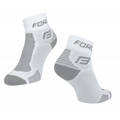 ponožky FORCE 1, bílo-šedé L-XL/42-47