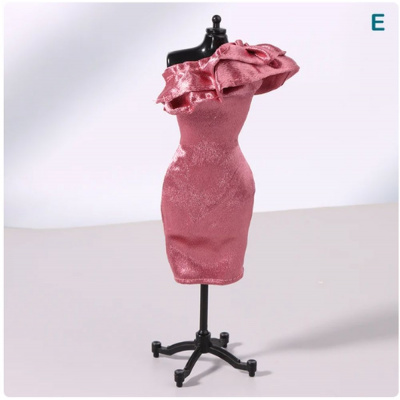 Módní oblečení pro Barbie - večerní (společenské) šaty Varianta: E